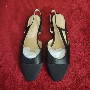 Elegant Black Slingback Women's Shoes